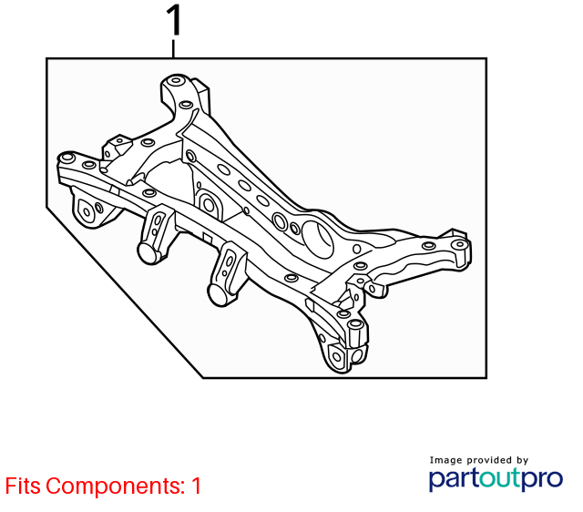Used Rear Frame Crossmember fits: 2015 Hyundai Tucson Rear AWD Rear Grade A