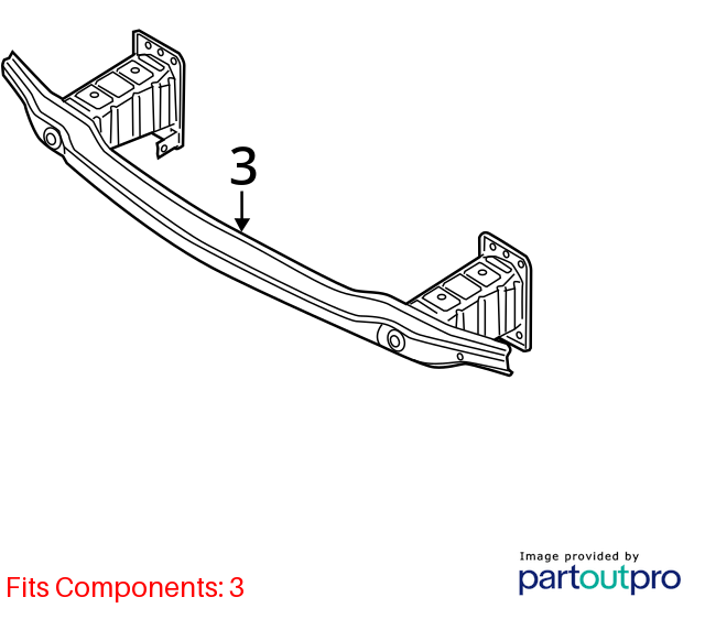 Used Front Bumper Reinforcement Front fits: 2007 Bmw X5 Front Grade A
