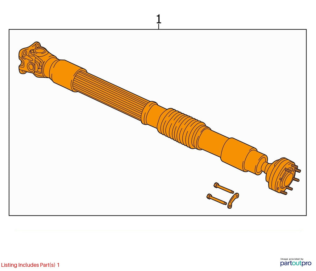Used Rear Drive Shaft Rear fits: 2015 Jeep Wrangler 4x4 4 Dr Sahara AT Rear Grad
