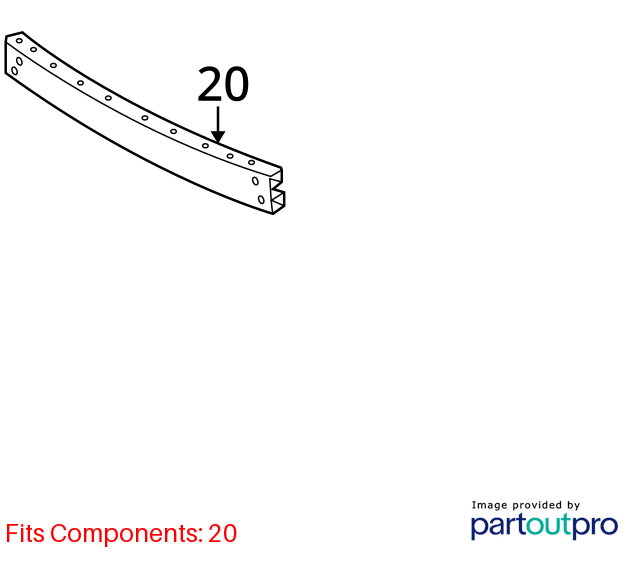 Used Front Bumper Reinforcement Front fits: 2005 Toyota Matrix US market Front G
