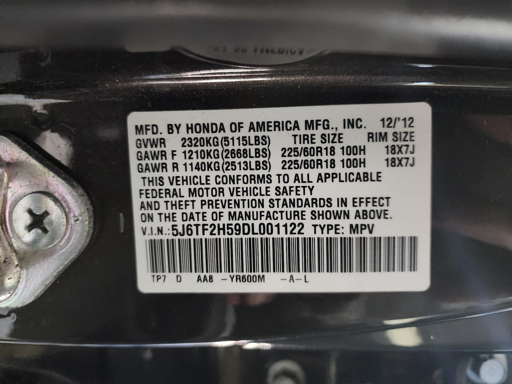 Used Air Cleaner Assembly fits: 2013 Honda Crosstour 3.5 Grade A
