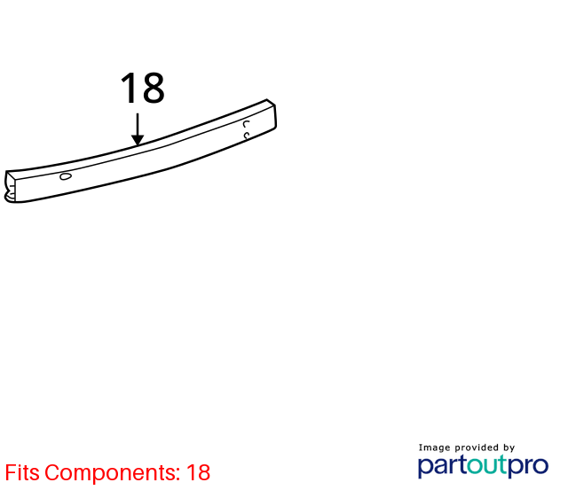 Used Rear Bumper Reinforcement Rear fits: 2005 Toyota Camry Rear Grade A