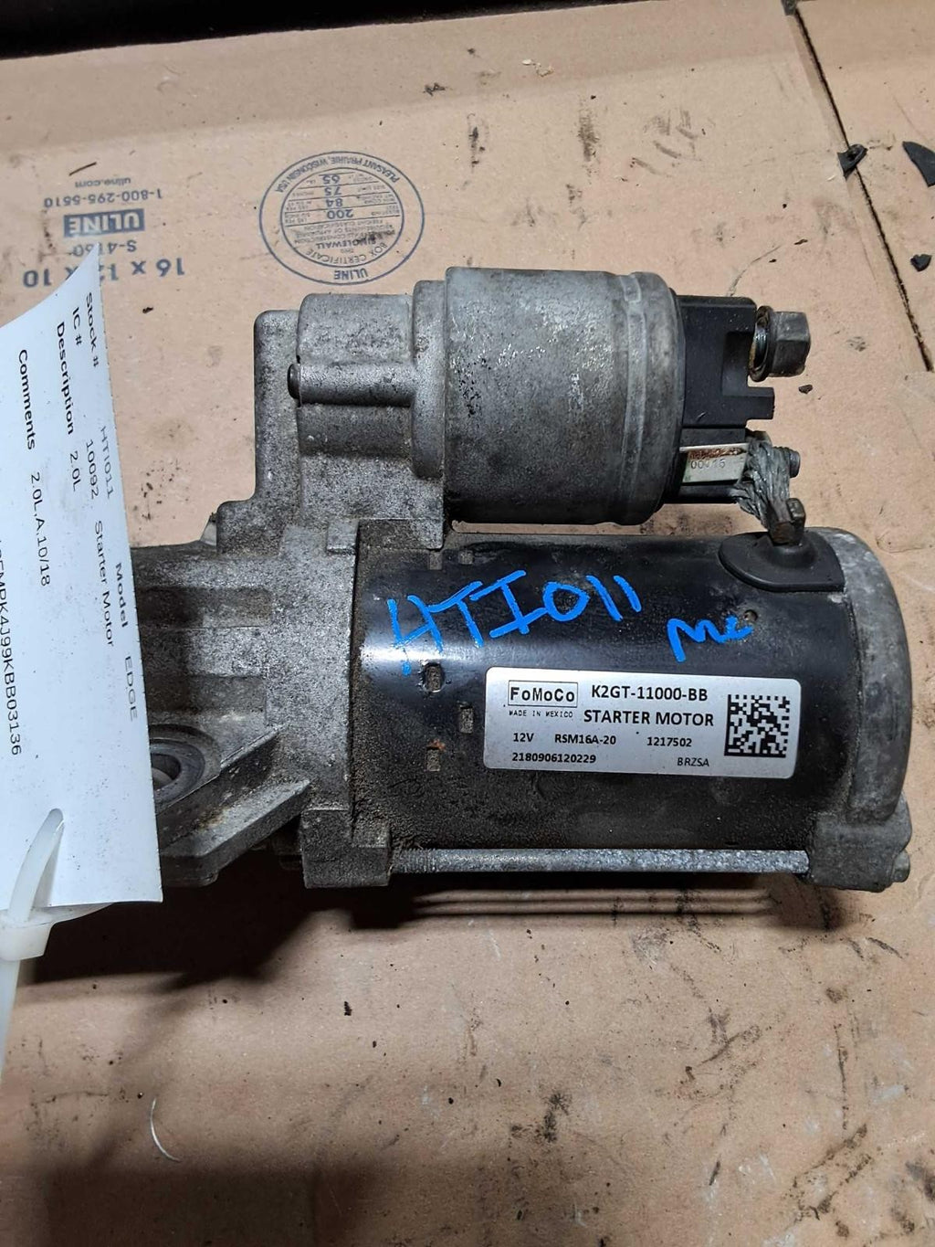 Used Starter Motor fits: 2019 Ford Edge 2.0 Grade A