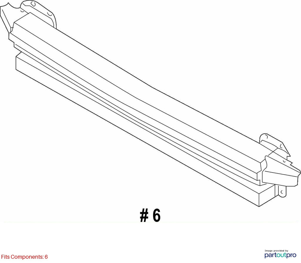 Used Front Bumper Reinforcement Front fits: 2008 Subaru Forester Front Grade A