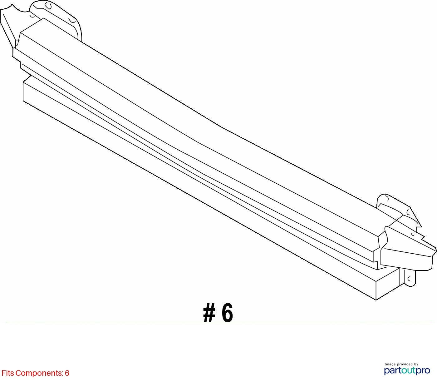 Used Front Bumper Reinforcement Front fits: 2008 Subaru Forester Front Grade A