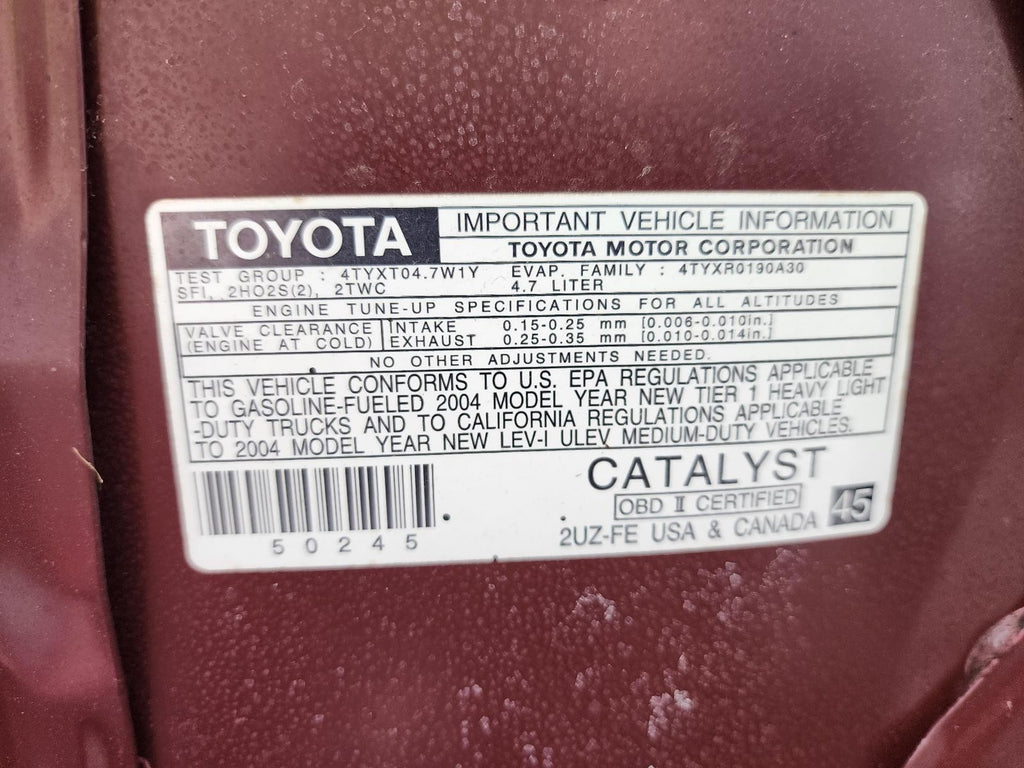 Used Front Right Fender fits: 2004 Toyota Tundra R. w/fender flare Front Right G