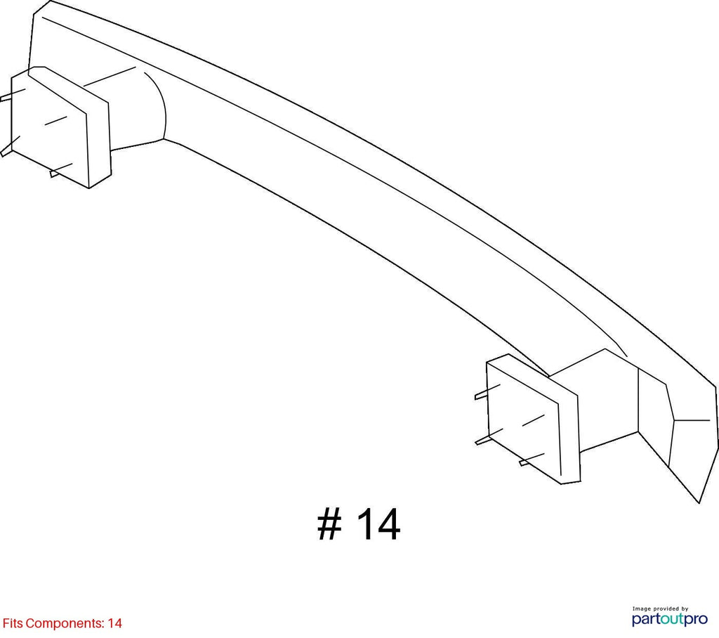 Used Rear Bumper Reinforcement Rear fits: 2004 Mercedes-benz Mercedes e-class 21