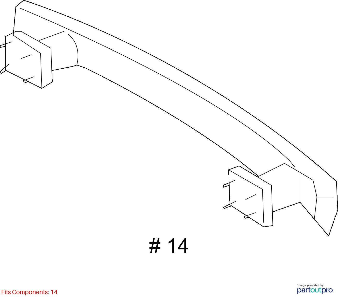 Used Rear Bumper Reinforcement Rear fits: 2004 Mercedes-benz Mercedes e-class 21