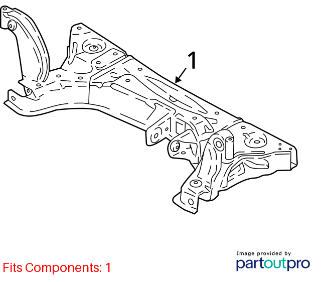 Used Front Frame Crossmember fits: 2018 Ford Ecosport front 2.0 Front Grade A