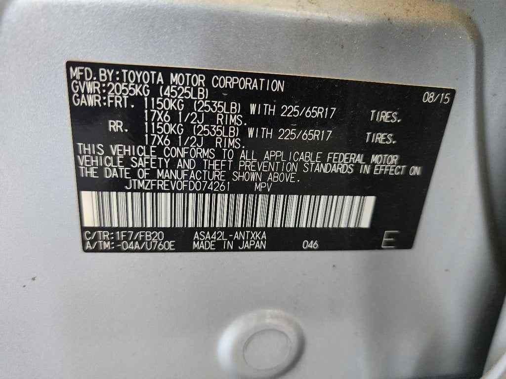 Used Speedometer Gauge fits: 2015 Toyota Rav4 cluster gasoline MPH LE Grade A