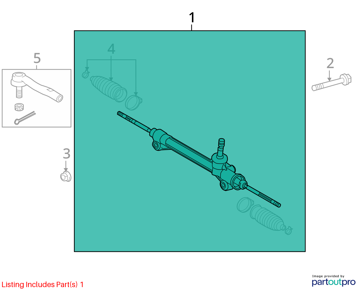 Used Rack and Pinion Assembly fits: 2014 Toyota Camry Power Rack and Pinion VIN