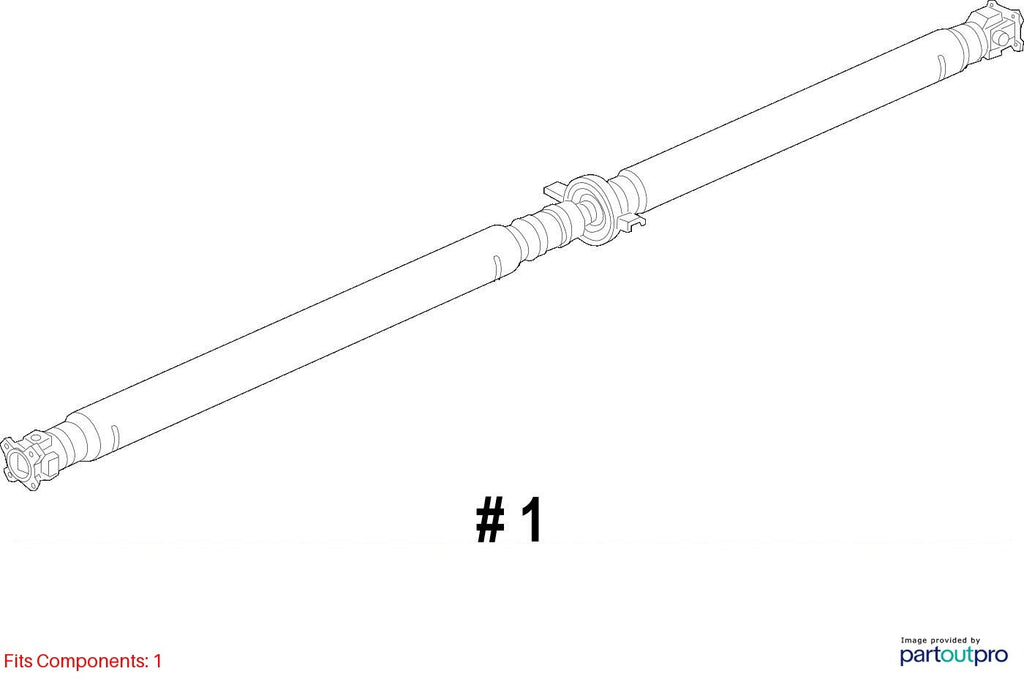 Used Rear Drive Shaft Rear fits: 2015 Acura Mdx assembly Rear Grade B