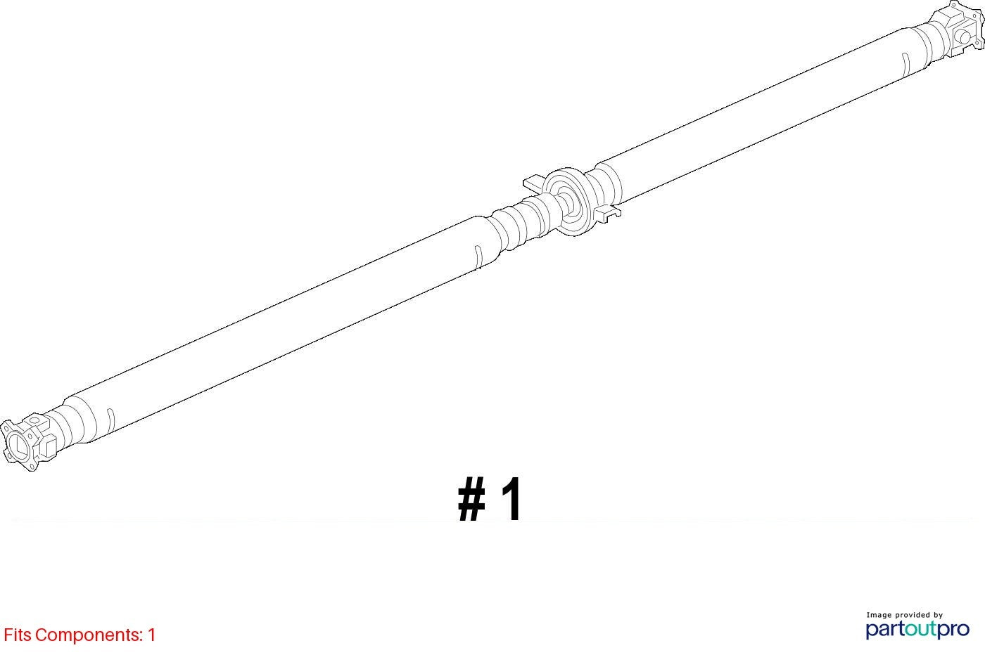 Used Rear Drive Shaft Rear fits: 2015 Acura Mdx assembly Rear Grade B