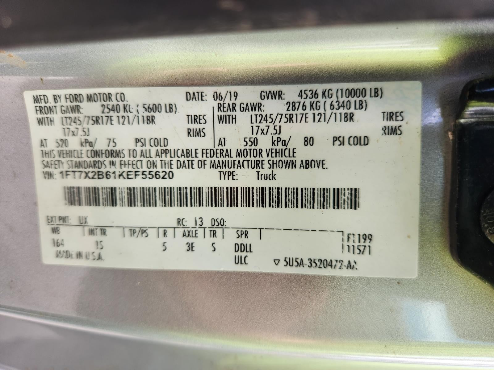 Used Engine Complete Assembly fits: 2019 Ford F250SD PICKUP 6.2L VIN 6 8th digit