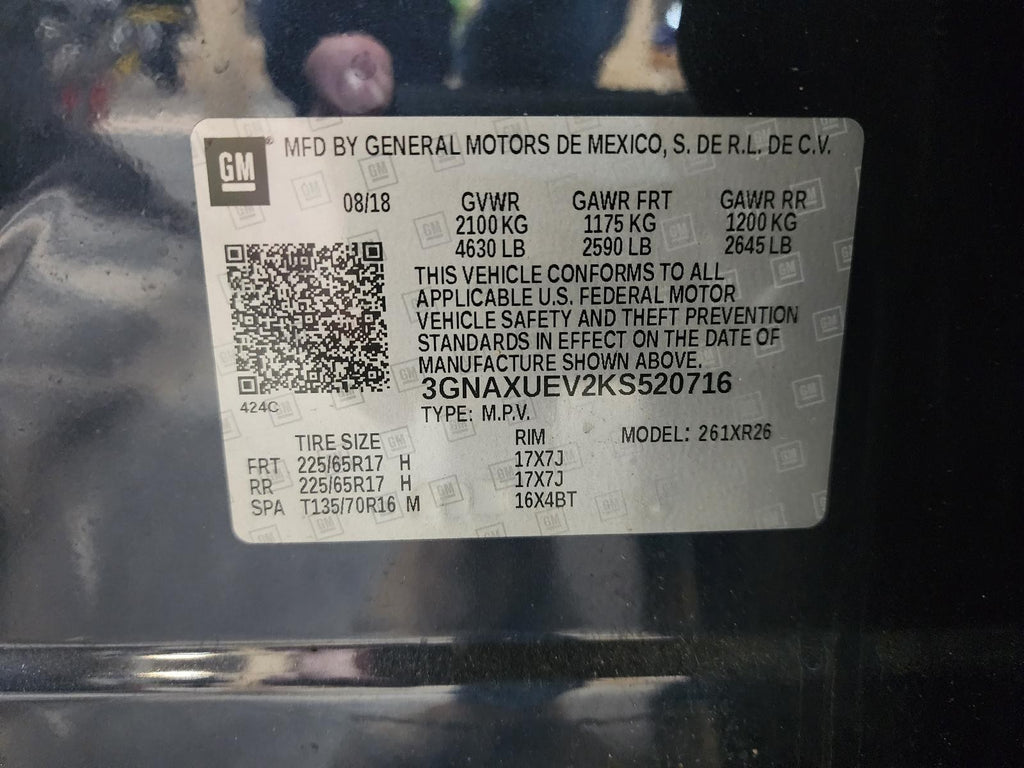 Used Transfer Case Assembly fits: 2019 Chevrolet Equinox 1.5 Grade B
