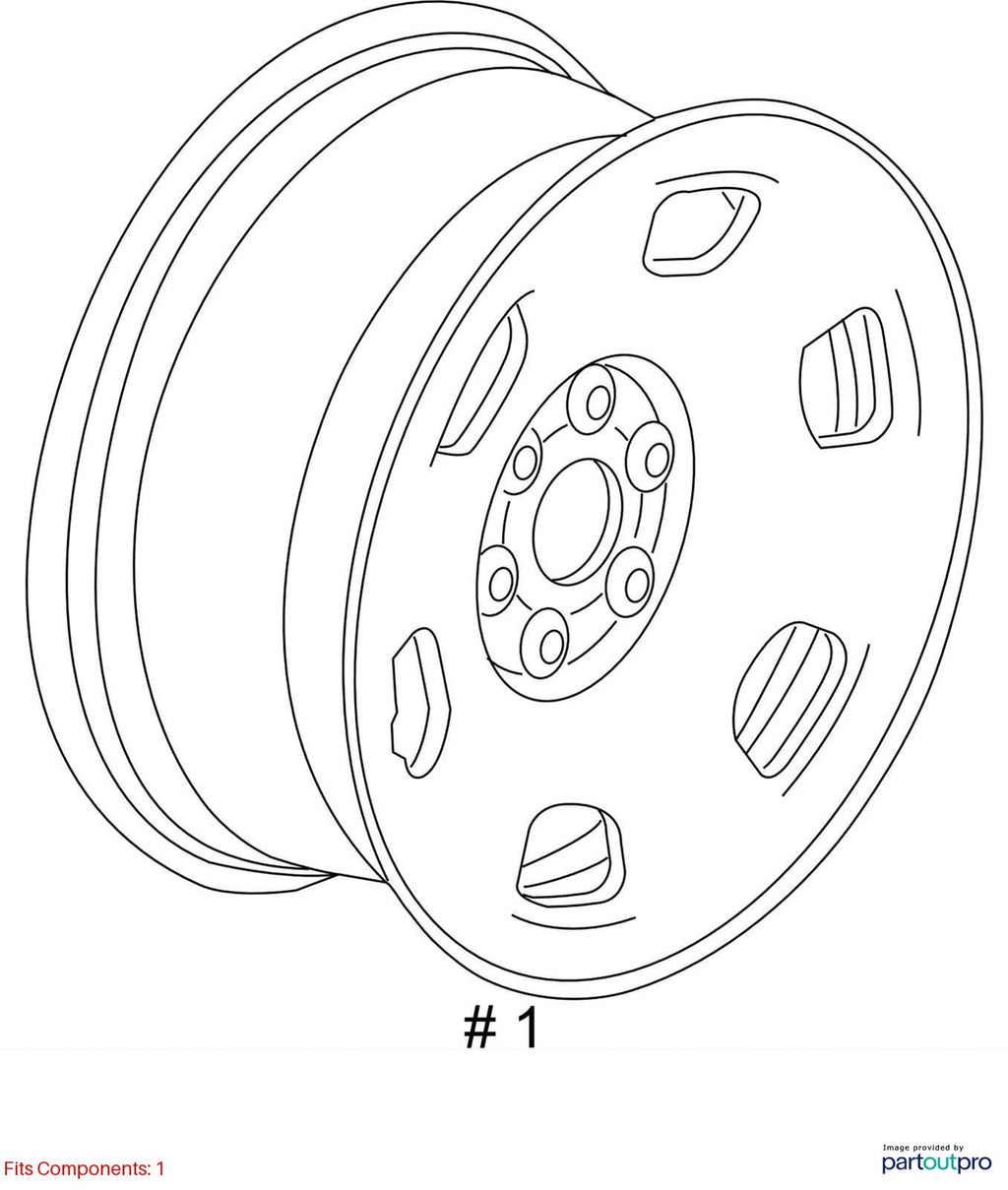 Used Wheel fits: 2016 Chevrolet Colorado 16x7 steel Grade A