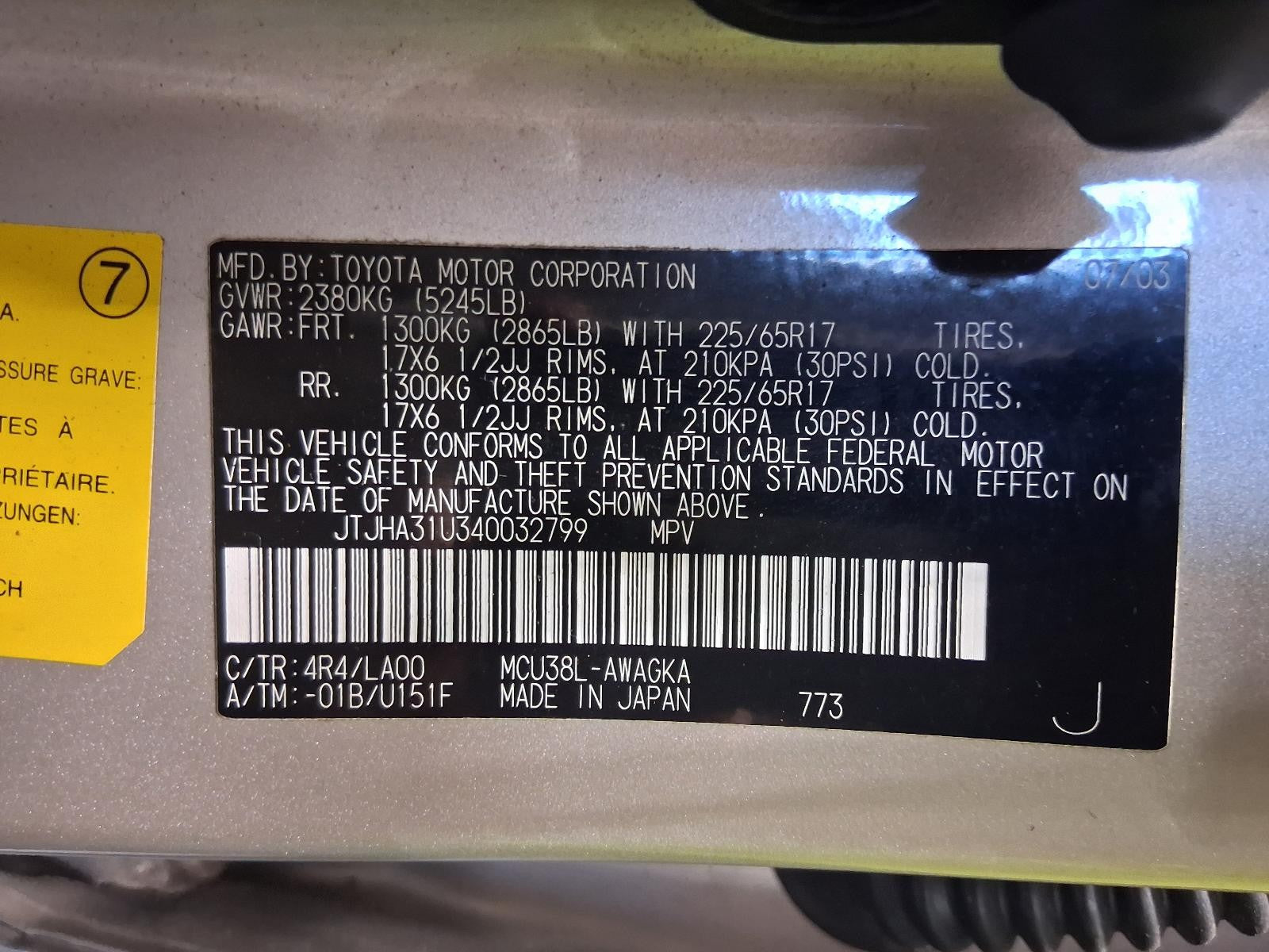 Used Windshield Wiper Motor fits: 2004 Lexus RX330  Grade A