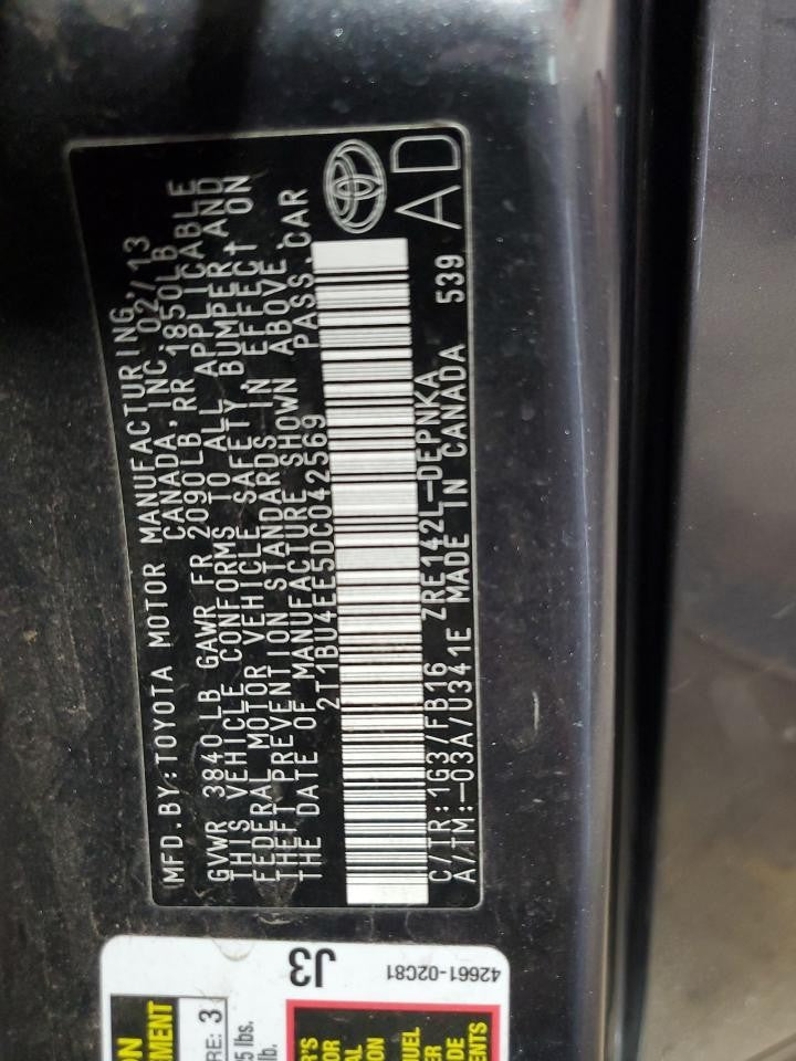 Used Starter Motor fits: 2013 Toyota Corolla 1.8L 2ZRFE engine Grade A