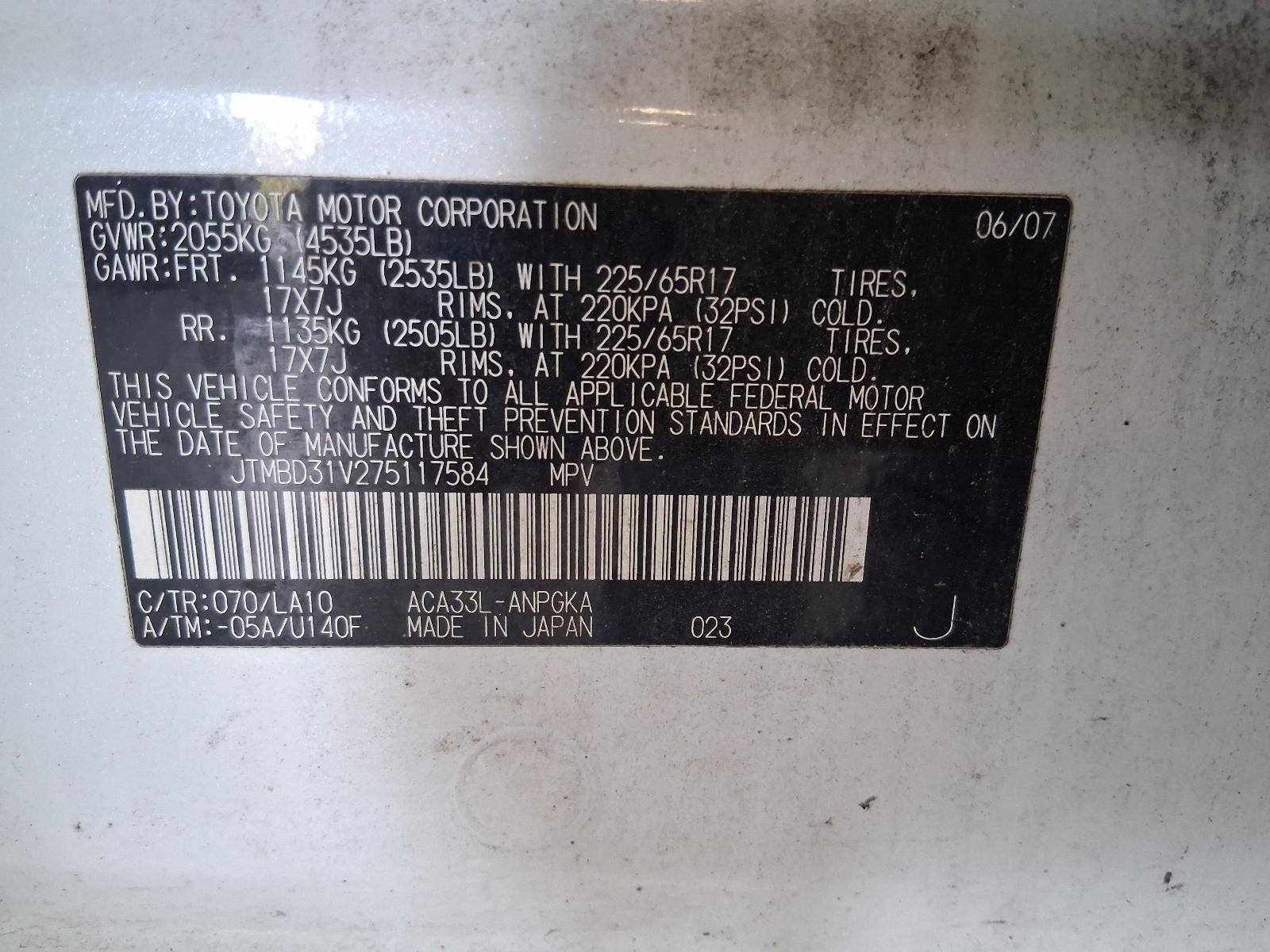 Used A/C Compressor fits: 2007 Toyota Rav4 4 cylinder Grade A