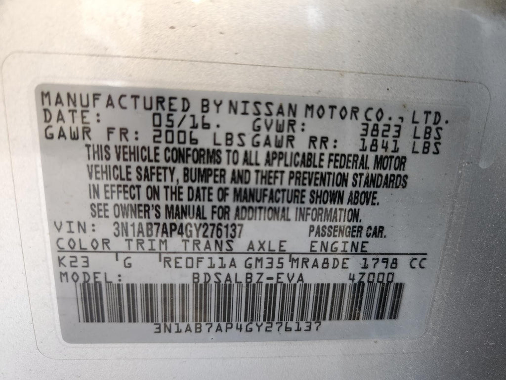 Used HVAC Blower Motor fits: 2016 Nissan Sentra  Grade A