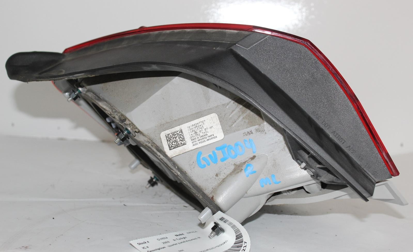 CHEVROLET IMPALA R Taillight quarter panel mounted, R. 17 18 19 20