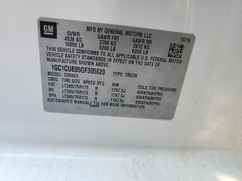 Used A/C Selector Switch fits: 2016 Chevrolet Silverado 2500 pickup single zone