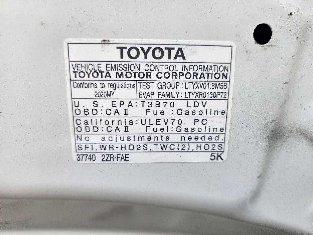 Used Left Sun Visor fits: 2020 Toyota Corolla w/illuminated Left Grade A