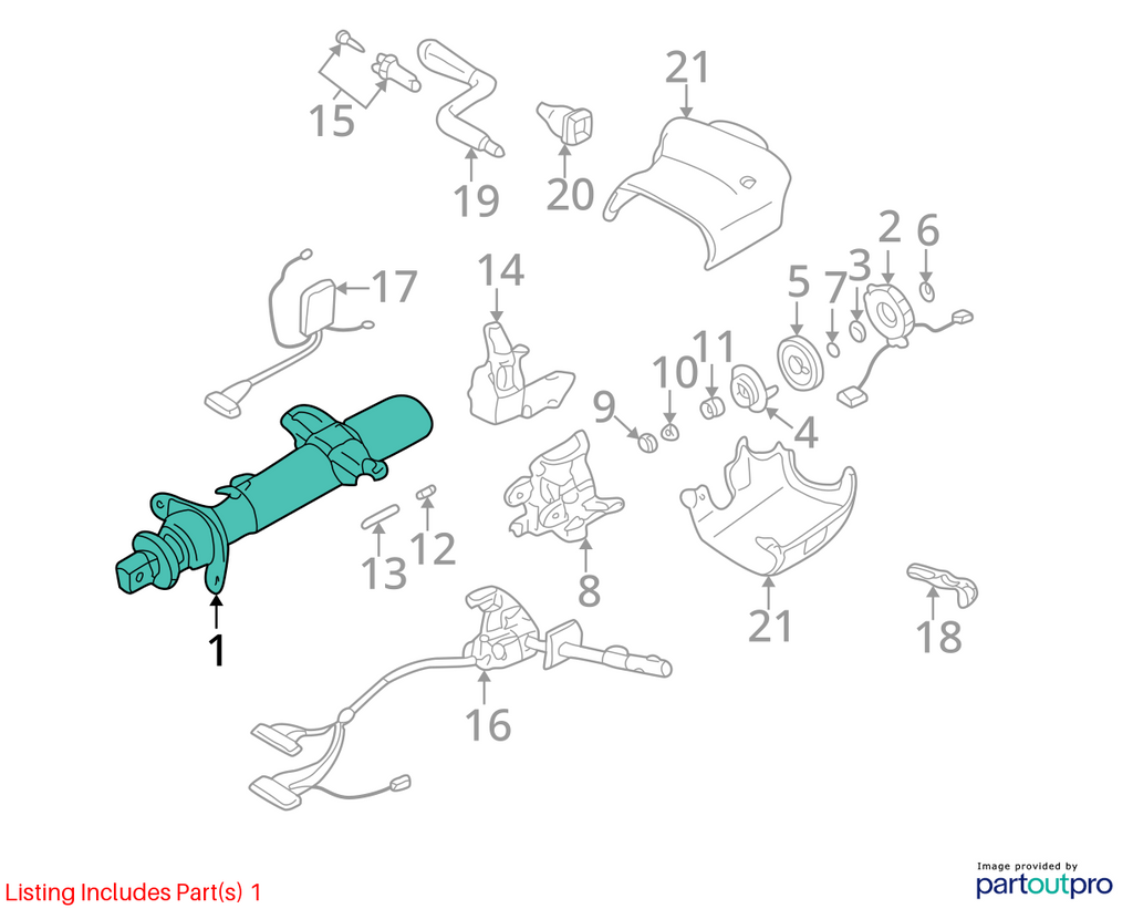 Used Steering Column fits: 2003 Chevrolet Silverado 2500 pickup Column Shift w/r
