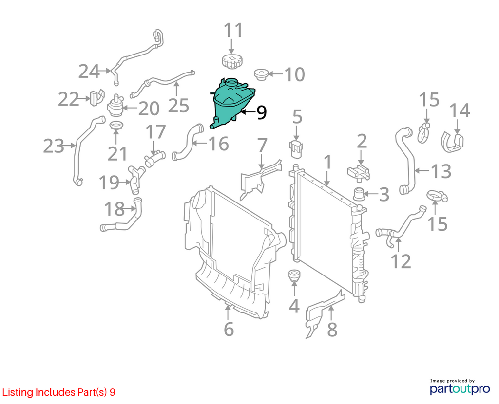 Used Engine Coolant Reservoir fits: 2008 Mercedes-benz Mercedes ml-class 164 Typ