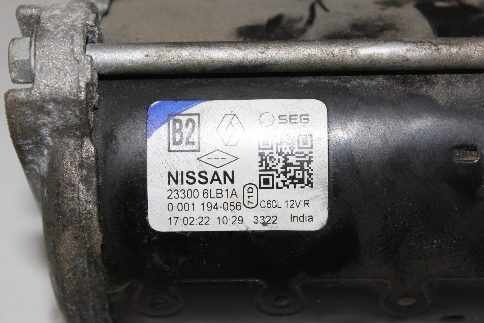 Used Starter Motor fits: 2022 Nissan Sentra  Grade A