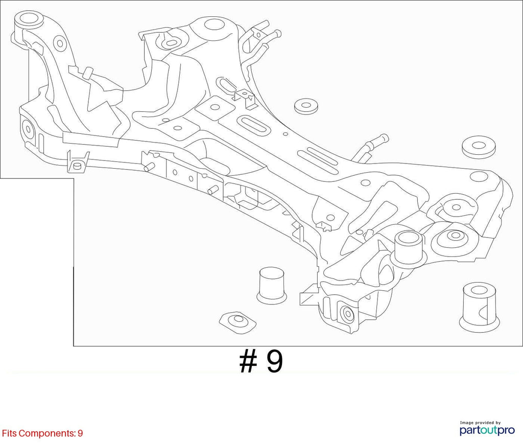 Used Front Frame Crossmember fits: 2022 Kia Sportage front AWD Front Grade A