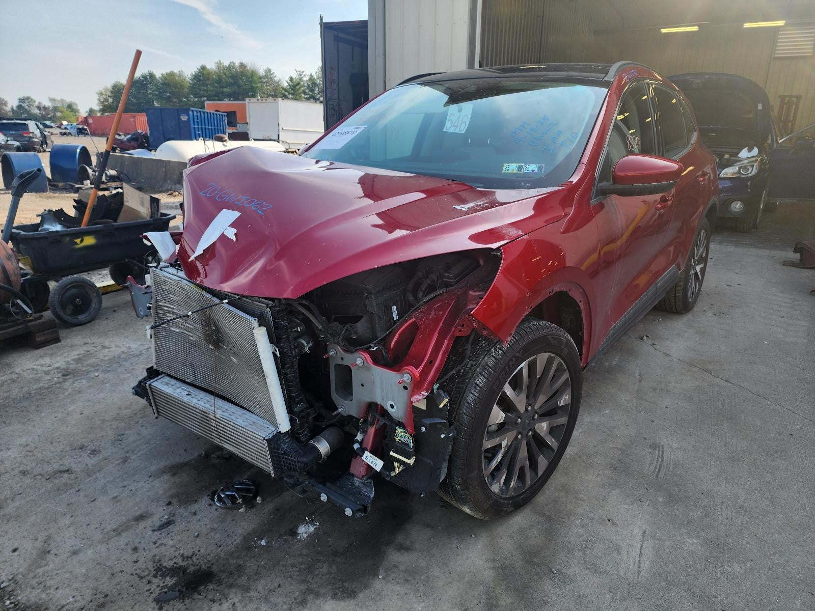 Used Front Lower Center Console fits: 2020 Ford Escape floor w/o 110 volt power