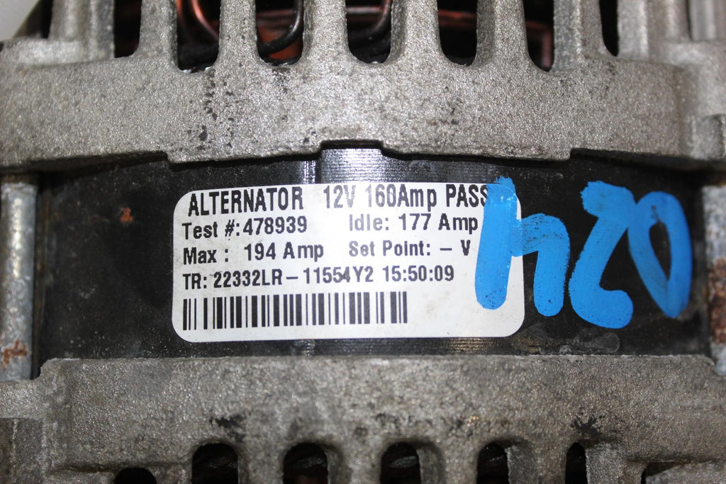 Used Alternator fits: 2017 Jeep Cherokee Sdn 2.4L 160 amp Grade B