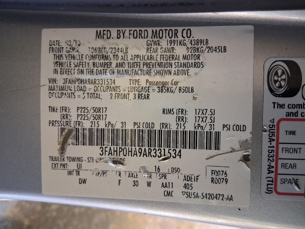 Used Windshield Wiper Motor fits: 2010 Ford Fusion motor only Grade A