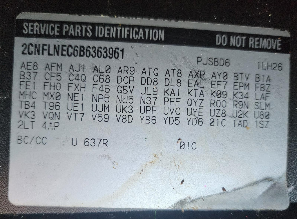 Used Front Bumper Reinforcement Front fits: 2011 Chevrolet Equinox Front Grade A
