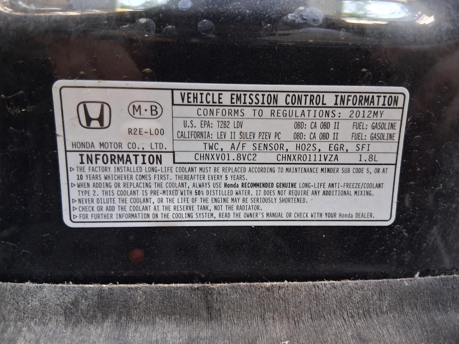 Used Windshield Wiper Motor fits: 2012 Honda Civic  Grade A