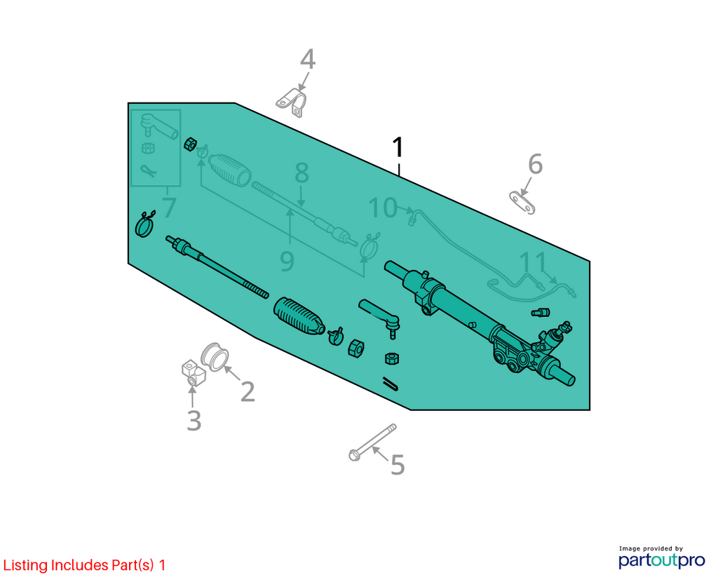 Used Rack and Pinion Assembly fits: 2005 Nissan Armada Power Rack and Pinion Gra