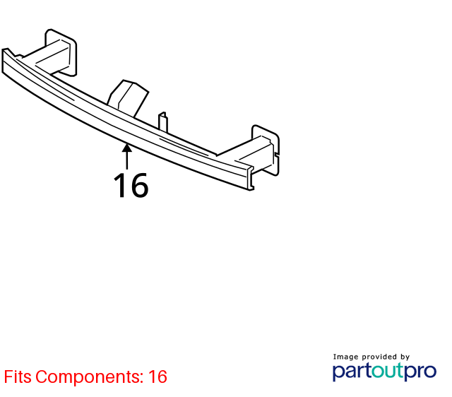Used Front Bumper Reinforcement Front fits: 2011 Mitsubishi Lancer exc. Evolutio