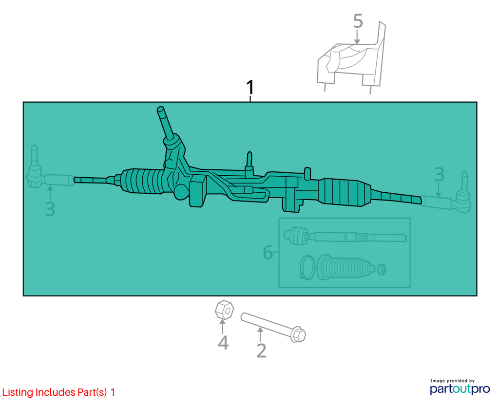 Used Rack and Pinion Assembly fits: 2016 Jeep Compass Power Steering 4WD Grade A