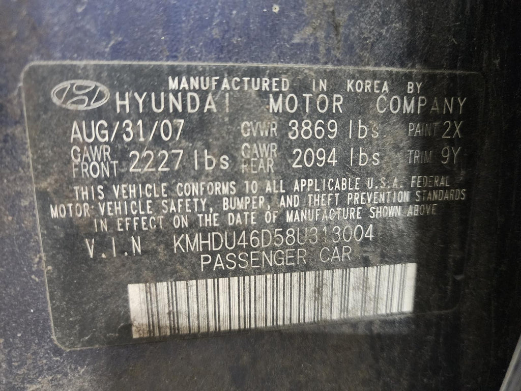 Used Front Right Door Window Regulator Front fits: 2008 Hyundai Elantra electric