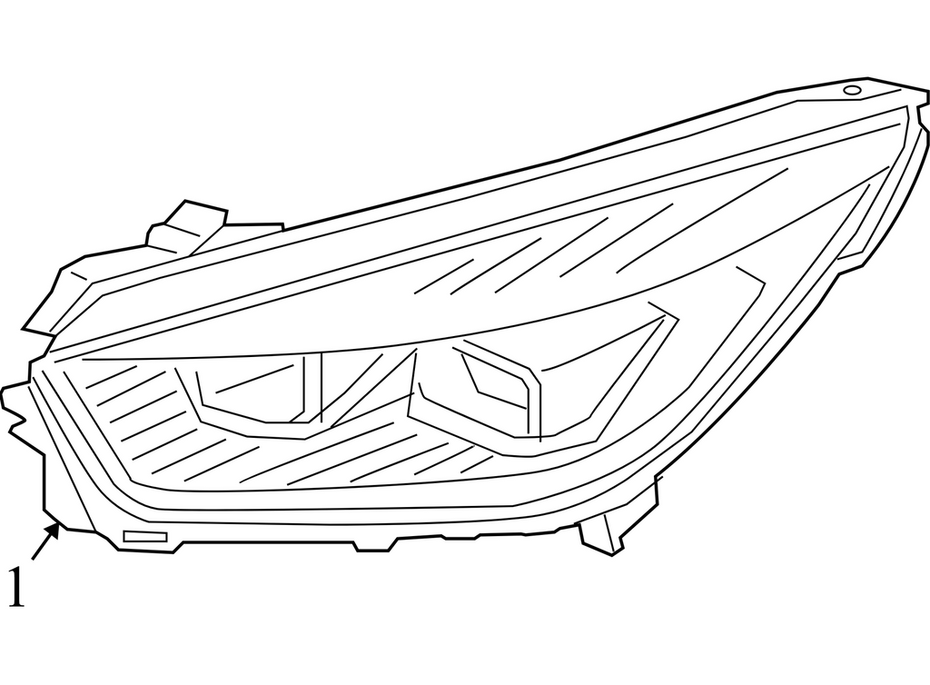 2017-2019 FORD ESCAPE RIGHT FRONT HEADIGHT HALOGEN OEM