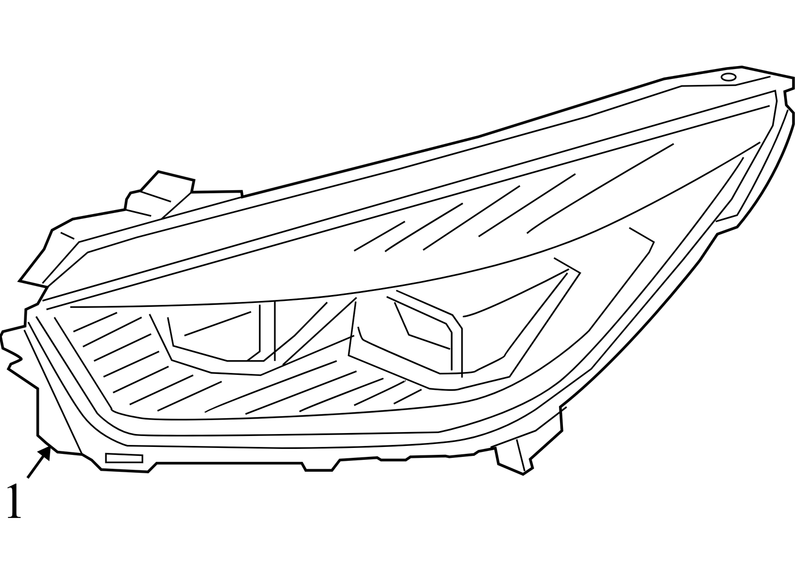 2017-2019 FORD ESCAPE RIGHT FRONT HEADIGHT HALOGEN OEM