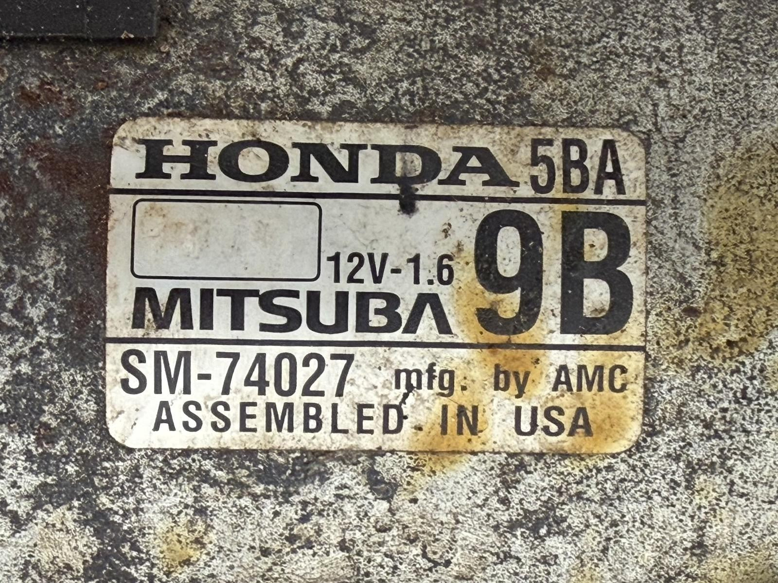 2016-2021 HONDA CIVIC STARTER MOTOR OEM