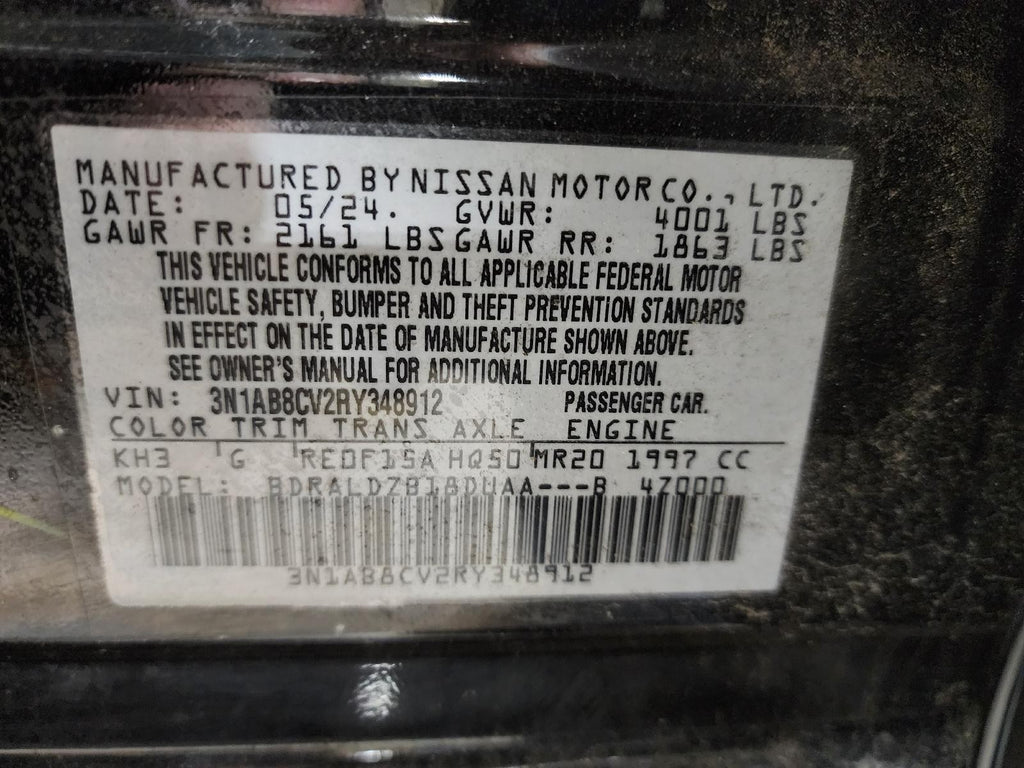 Used Engine Complete Assembly fits: 2024 Nissan Sentra 2.0L VIN A 4th digit MR20