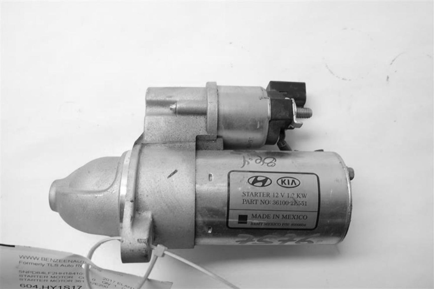 Used Starter Motor fits: 2016 Hyundai Elantra US built 2.0L ID 361002E551 Grade