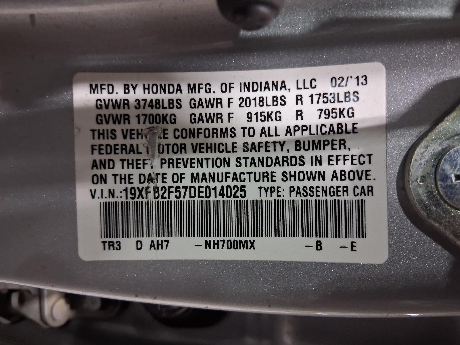 Used Engine Control Module (ECM) fits: 2013 Honda Civic Electronic Control Modul