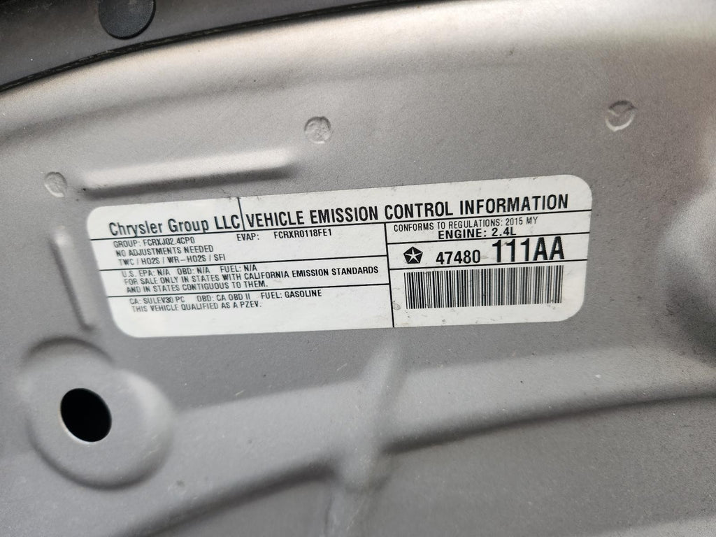 Used Automatic Transmission Assembly fits: 2015 Chrysler 200 AT Sedan 2.4L 9 spe