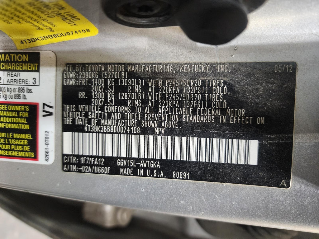 Used A/C Selector Switch fits: 2013 Toyota Venza  Grade A