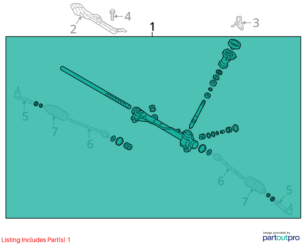 Used Rack and Pinion Assembly fits: 2021 Hyundai Kona  Grade B