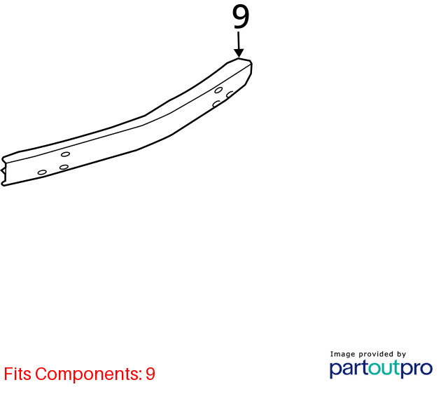 Used Rear Bumper Reinforcement Rear fits: 2006 Cadillac Cts Rear Grade A